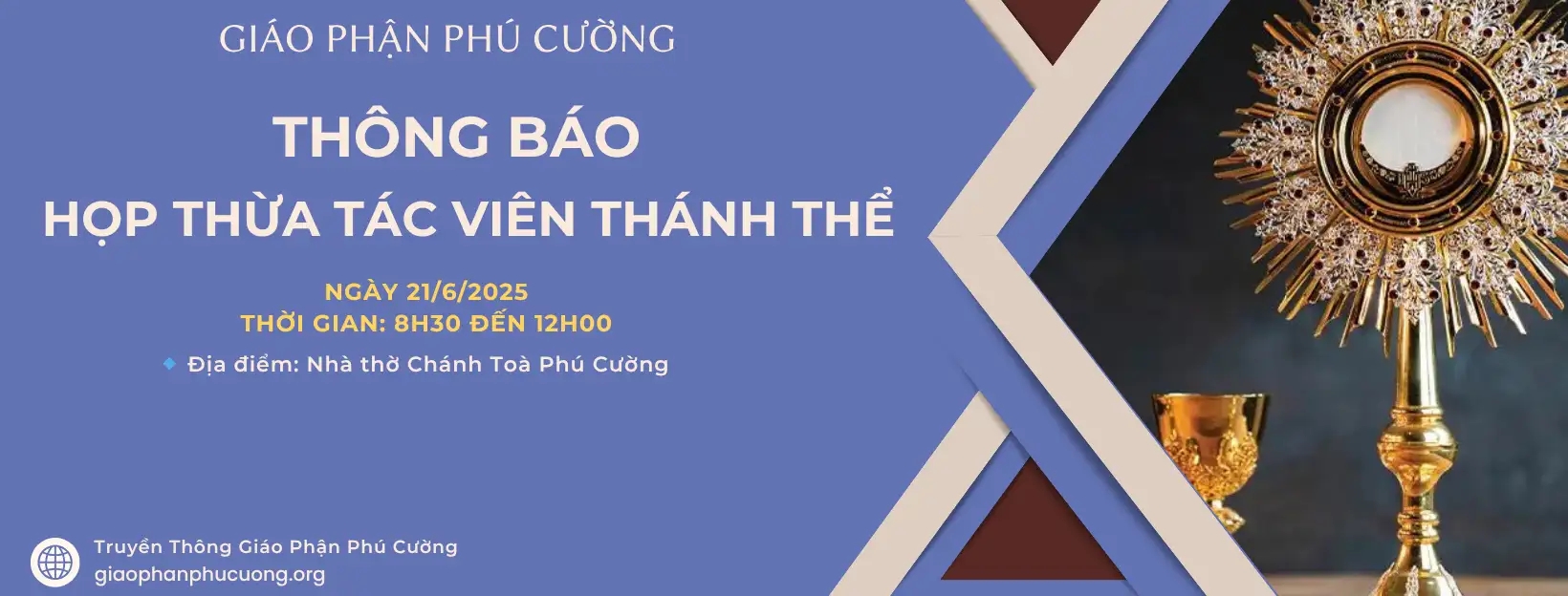 Thông báo họp Thừa tác viên Thánh Thể 2025