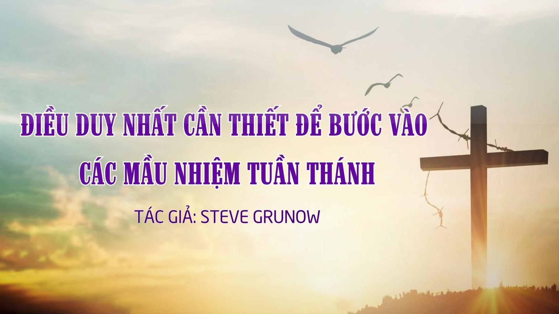 Điều duy nhất cần thiết để bước vào các mầu nhiệm tuần Thánh
