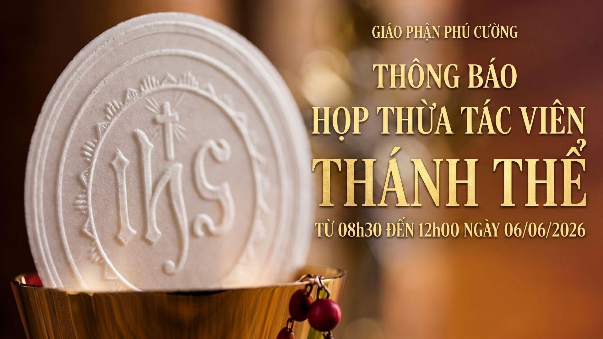 Thông Báo Họp Thừa Tác Viên Thánh Thể 2026 
