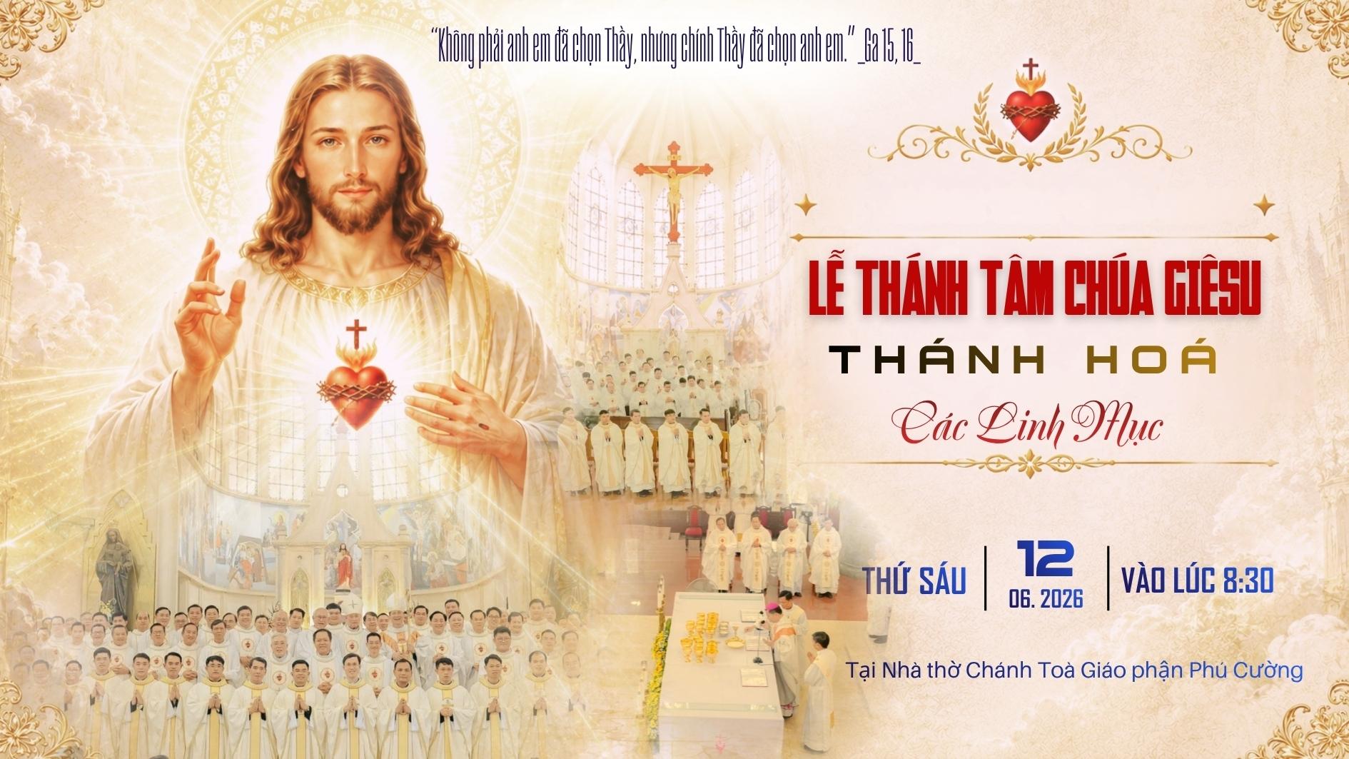 08h30 | TRỰC TIẾP | Thánh Lễ Kính Thánh Tâm Chúa Giêsu | Thánh Hoá Các Linh Mục  | 12.06.2026