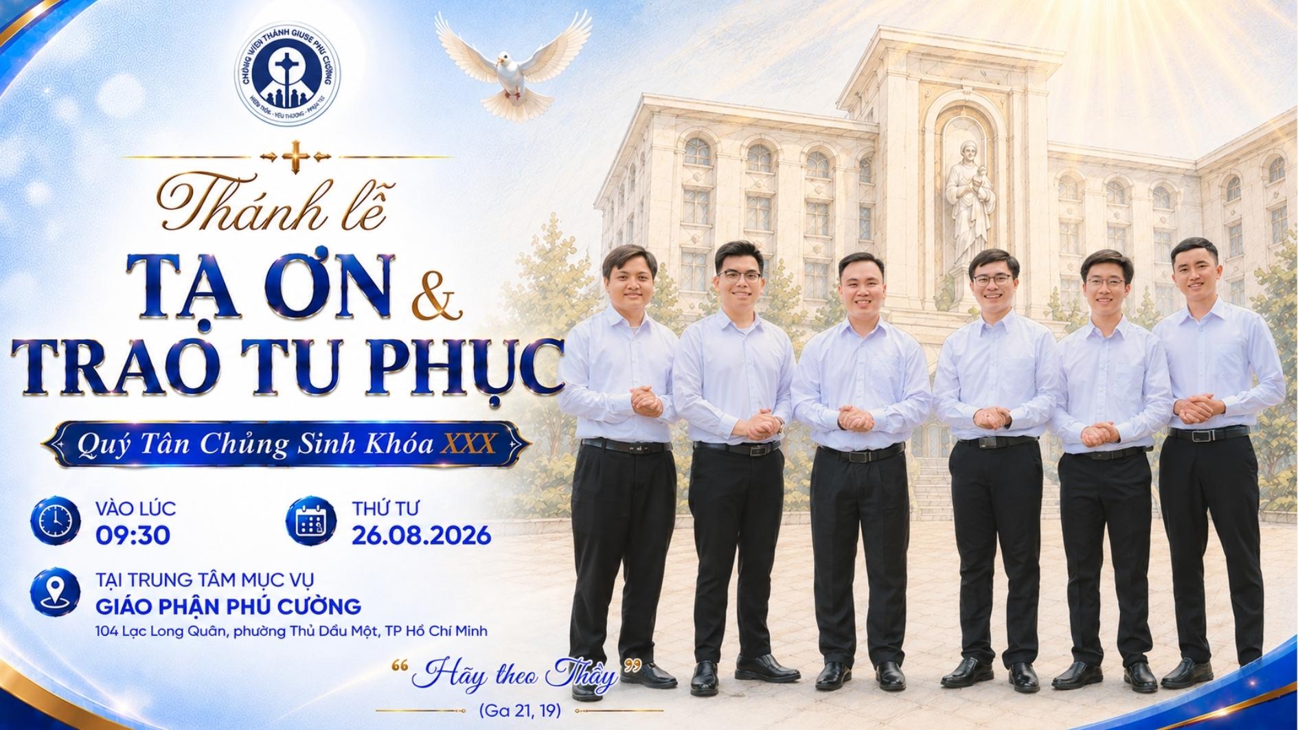 09h30 | TRỰC TIẾP | Thánh Lễ Tạ Ơn & Trao Tu Phục Cho Quý Tân Chủng Sinh Khoá XXX | 26.7.2026
